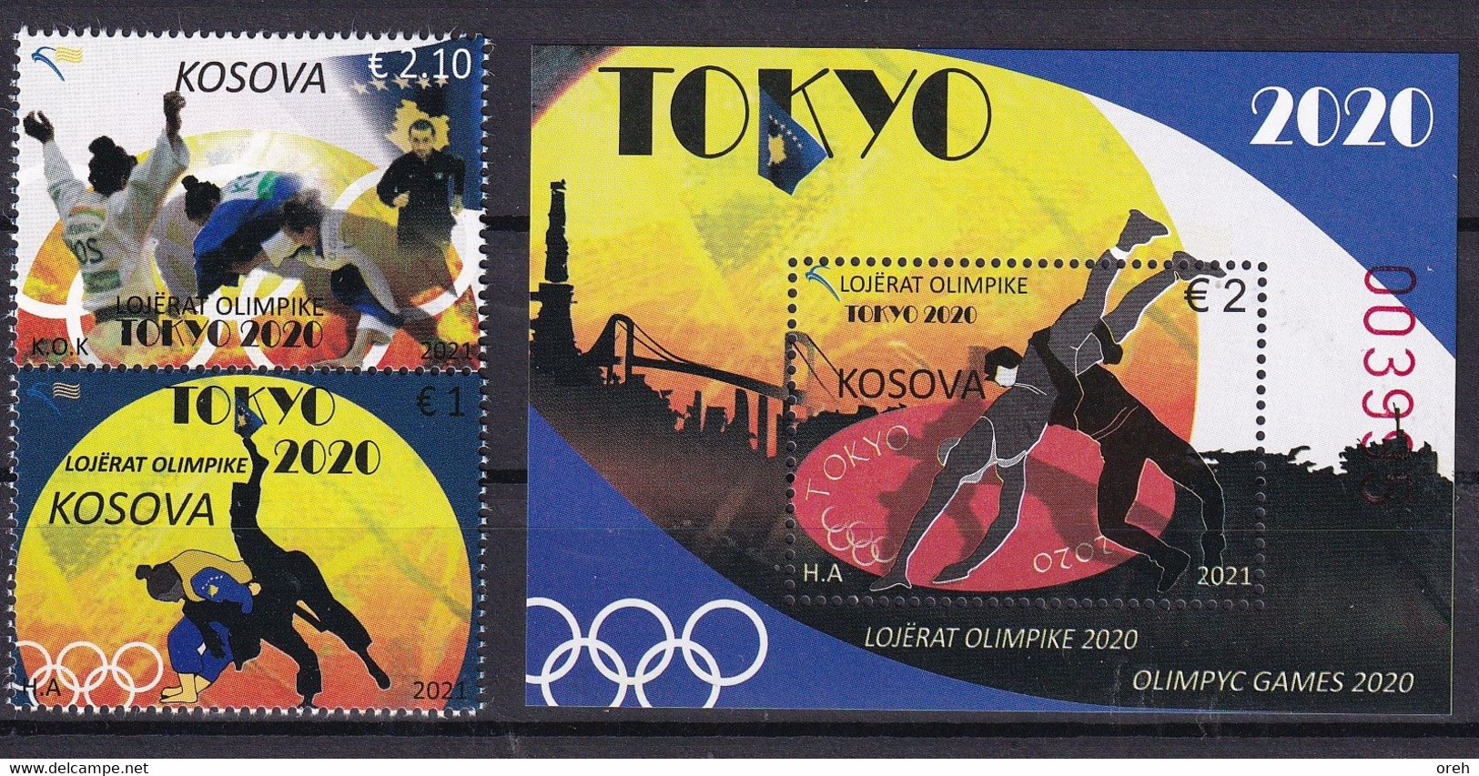 KOSOVO 2021,OLYMPIC GAMES 2020,SPORT,BLOCK,MNH - Kosovo