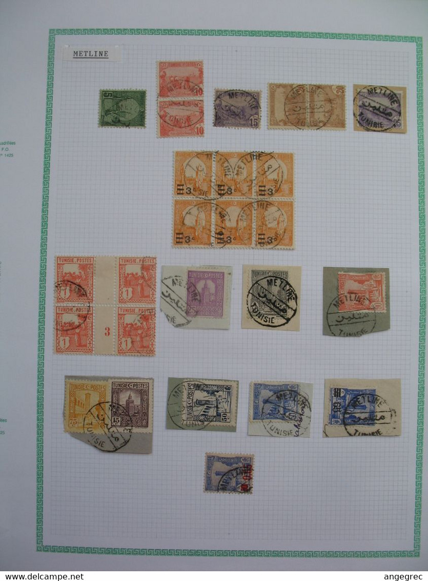 Tunisie Oblitération Bilingue Choisies, Lot De Timbres,  Metline  à Voir Dont Millésime N° 3 - Used Stamps