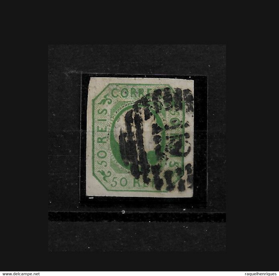 PORTUGAL STAMP - 1855 King Pedro V 50 REIS USED (CRL1-35) - Used Stamps