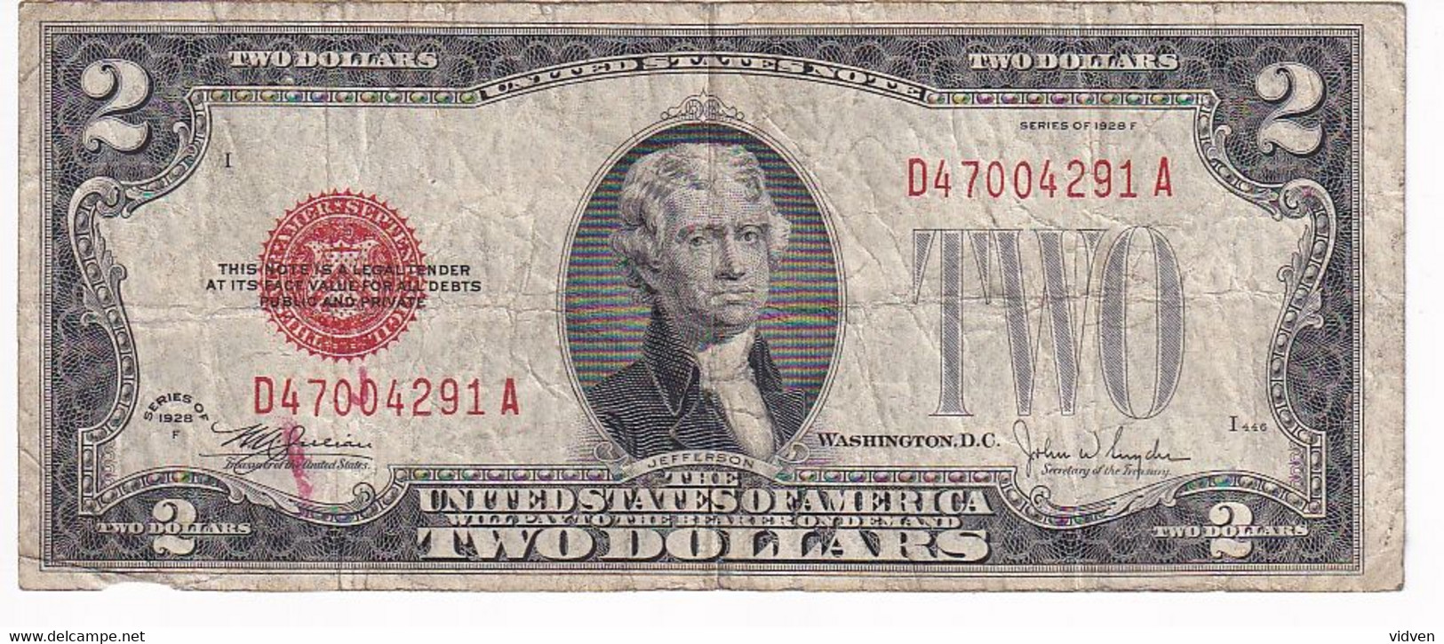 USA - $2 DOLLARS 1928 - Billets Des États-Unis (1928-1953)