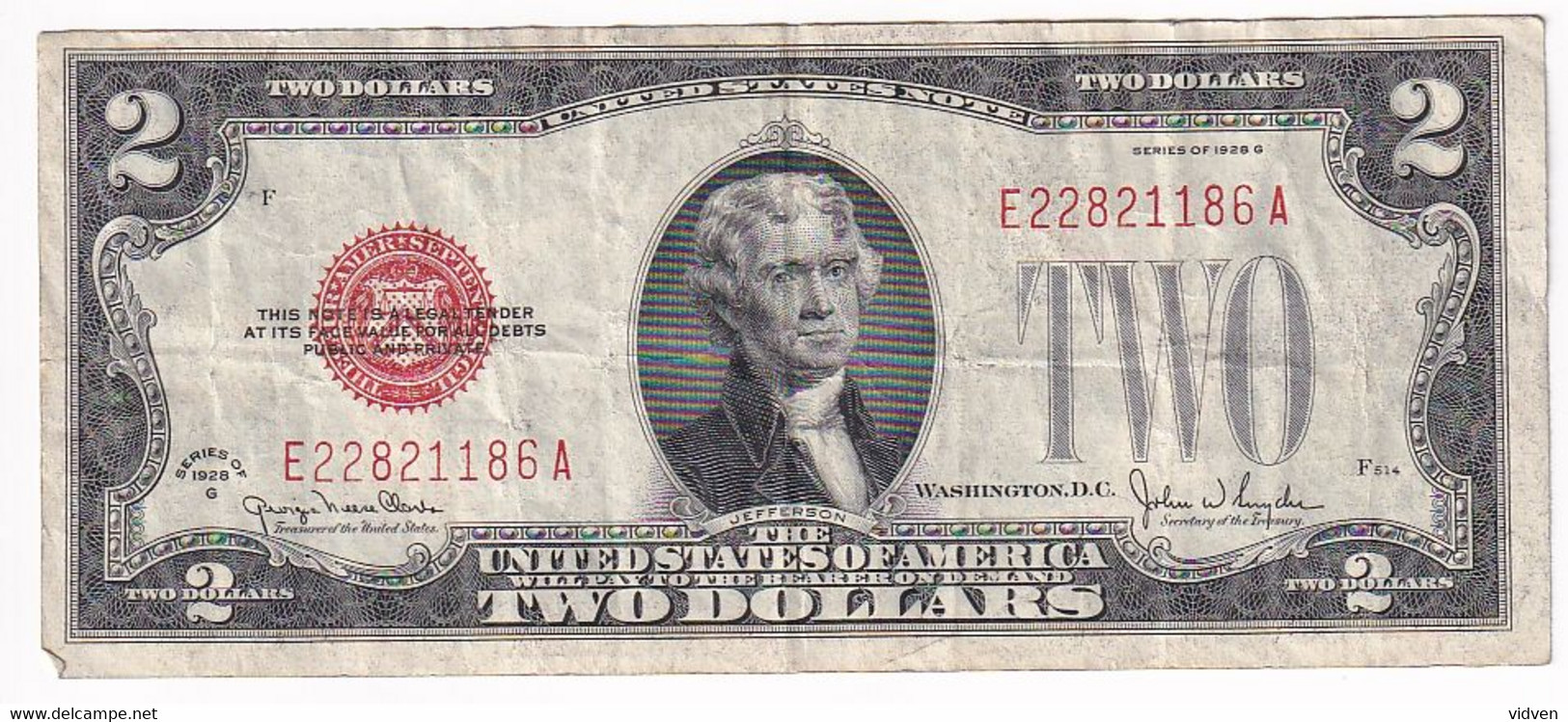 USA - $2 DOLLARS 1928 - Biglietti Degli Stati Uniti (1928-1953)