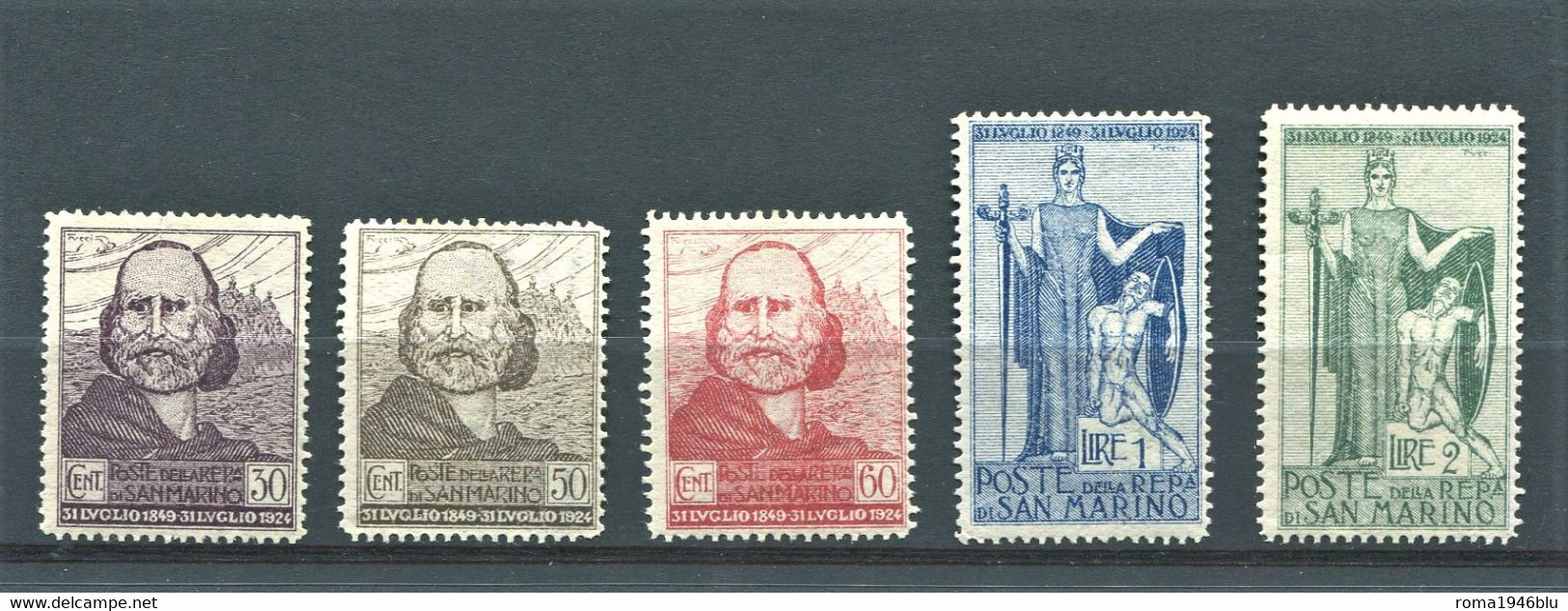 SAN MARINO 1924 GARIBALDI  SERIE CPL.** MNH - Nuovi