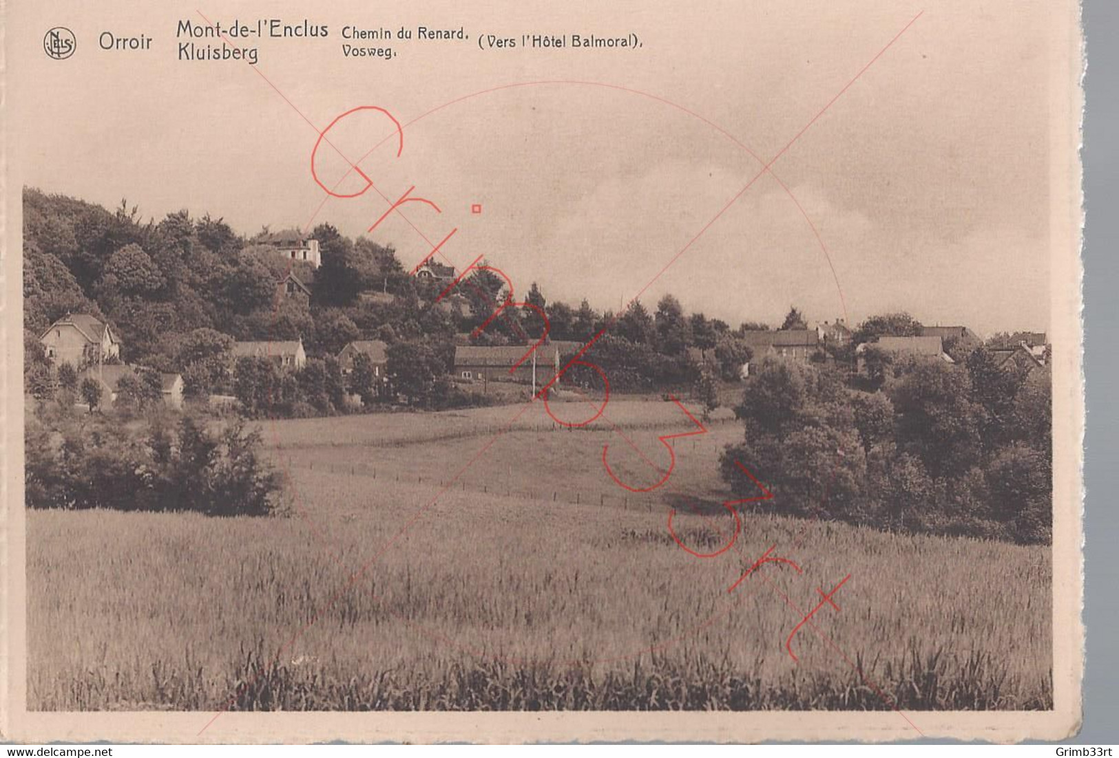 Orroir - Chemin Du Renard (Vers L'Hôtel Balmoral) - Postkaart - Mont-de-l'Enclus