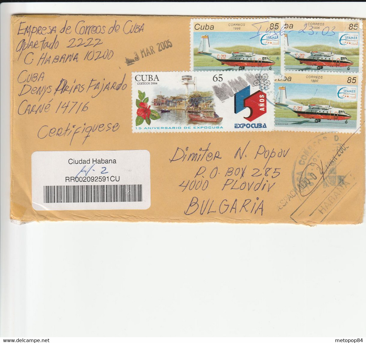 Cuba Postally Used Cover - Briefe U. Dokumente