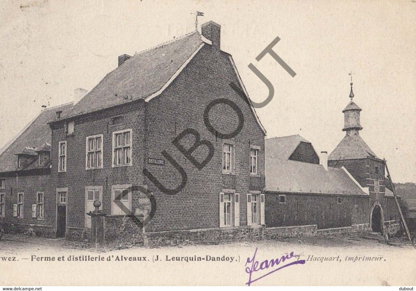 Postkaart/Carte Postale PERWEZ - Ferme Et Distillerie D'Alveaux ( J. Leurquin-Dandoy)  (C907) - Perwez