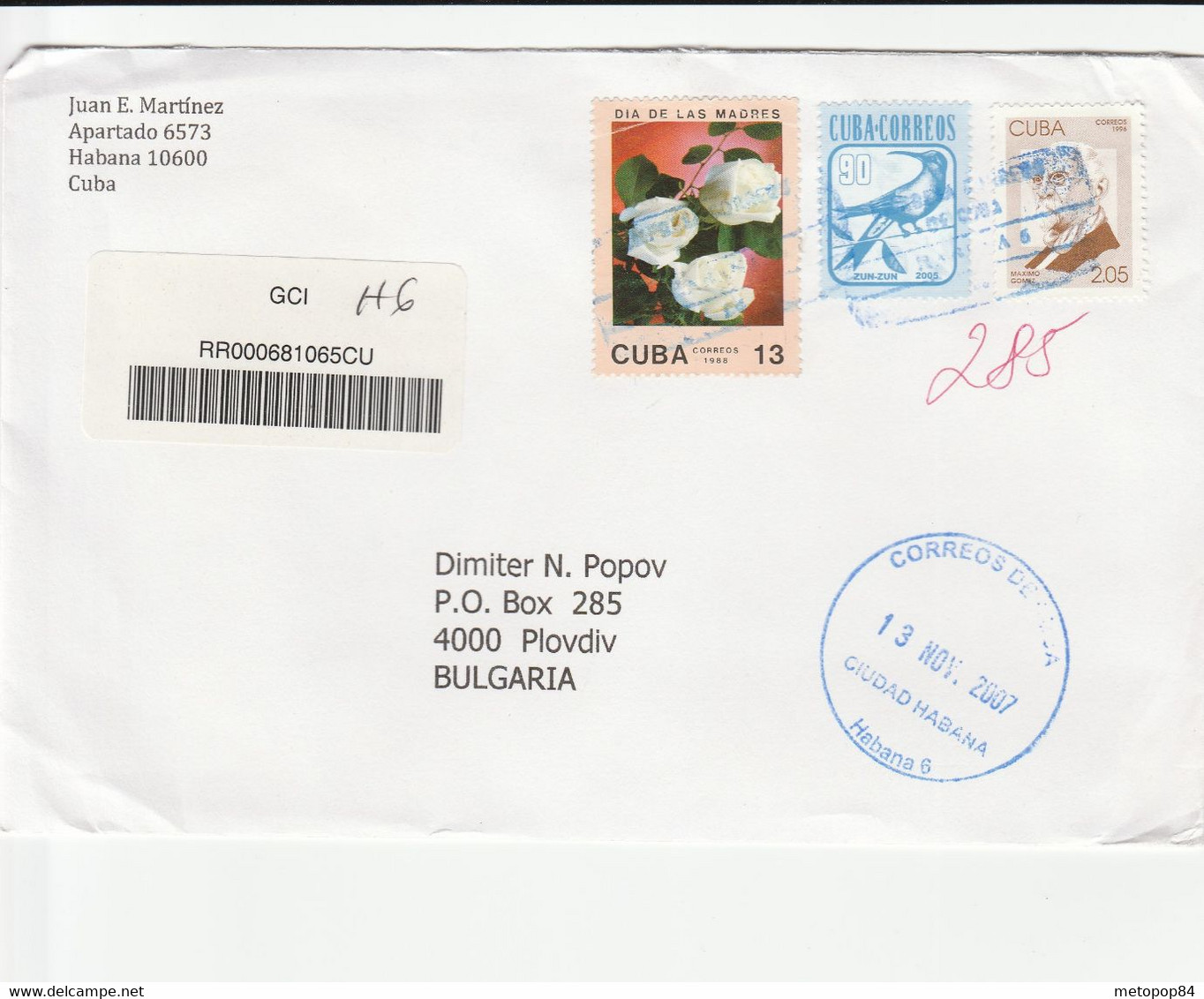 Cuba Postally Used Cover - Brieven En Documenten