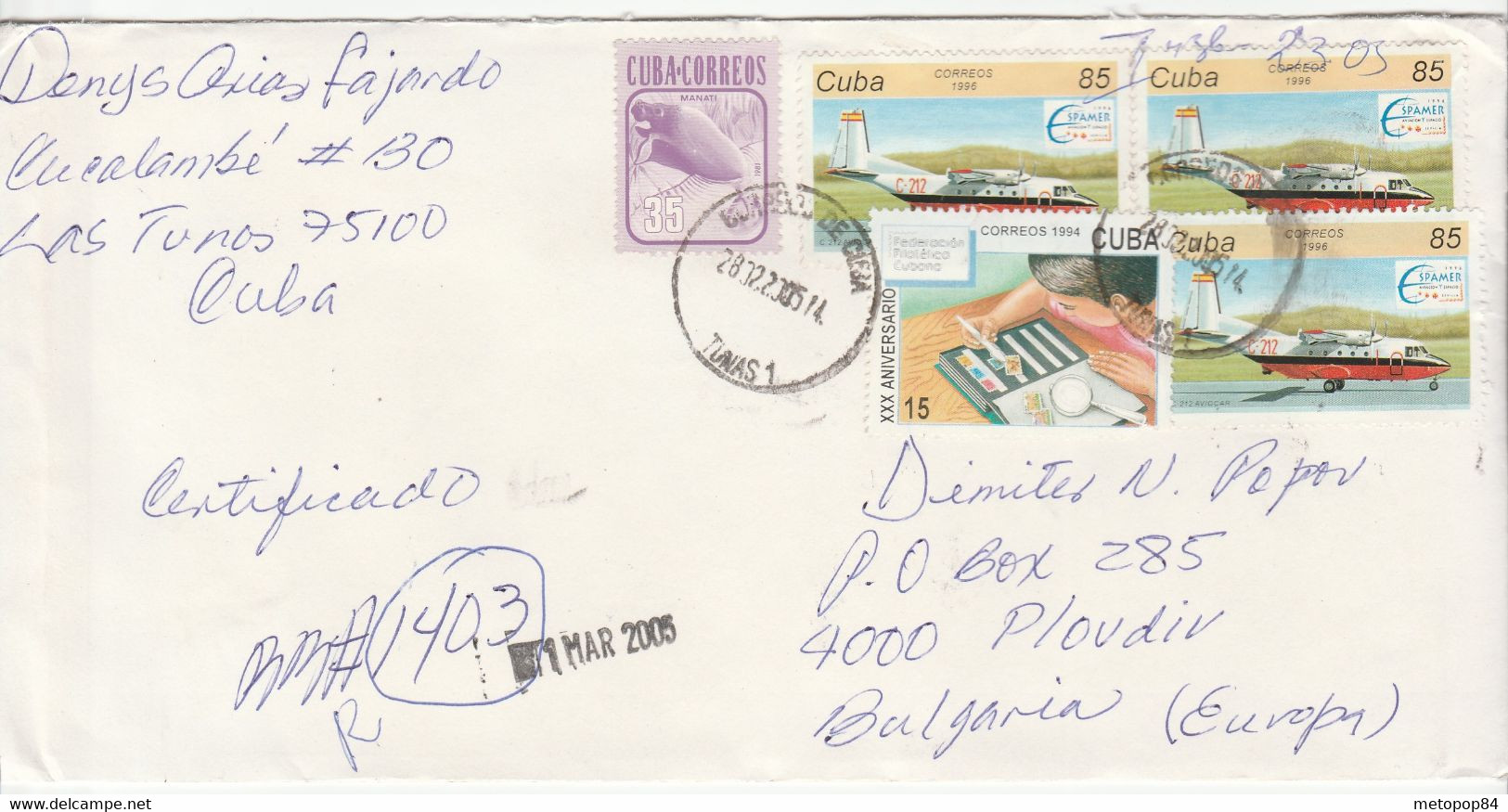 Cuba Postally Used Cover - Covers & Documents