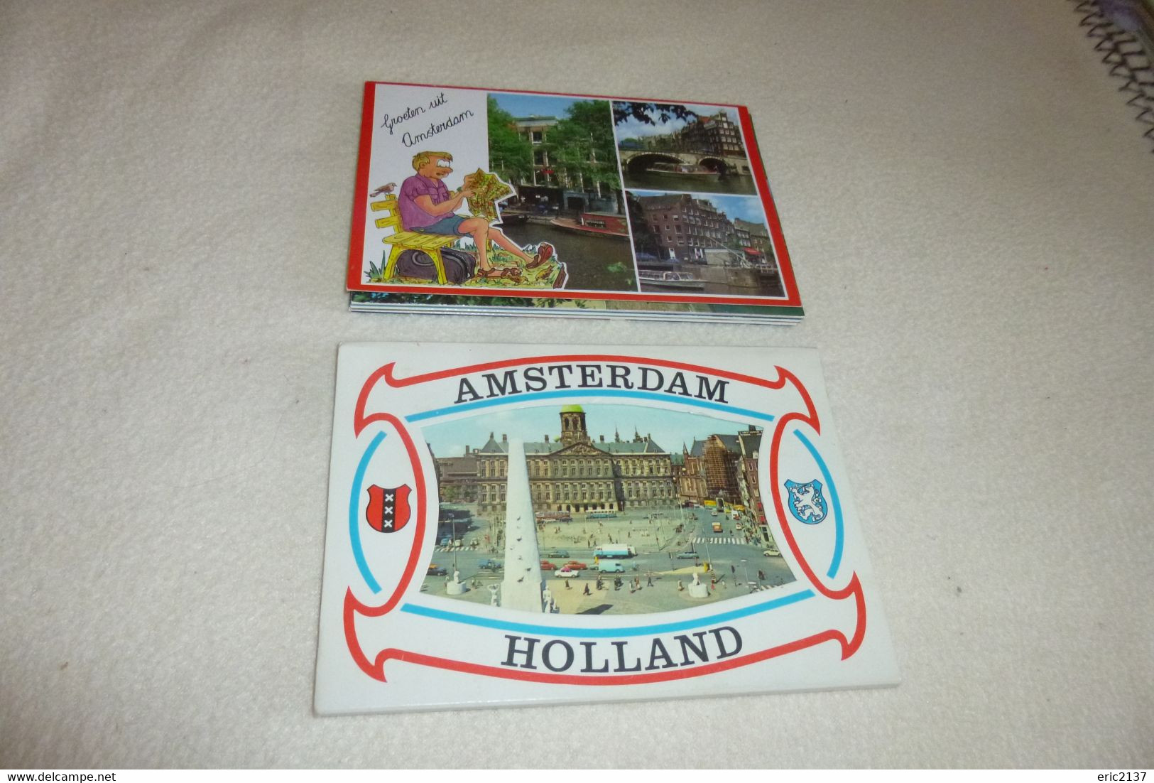 LOT DE DEUX CARNETS DEPLIANT  (8 Et 9 Cartes) D'AMSTERDAM ..PAYS-BAS - 5 - 99 Cartes