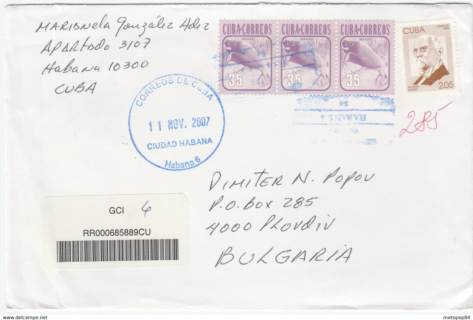 Cuba Postally Used Cover - Cartas & Documentos