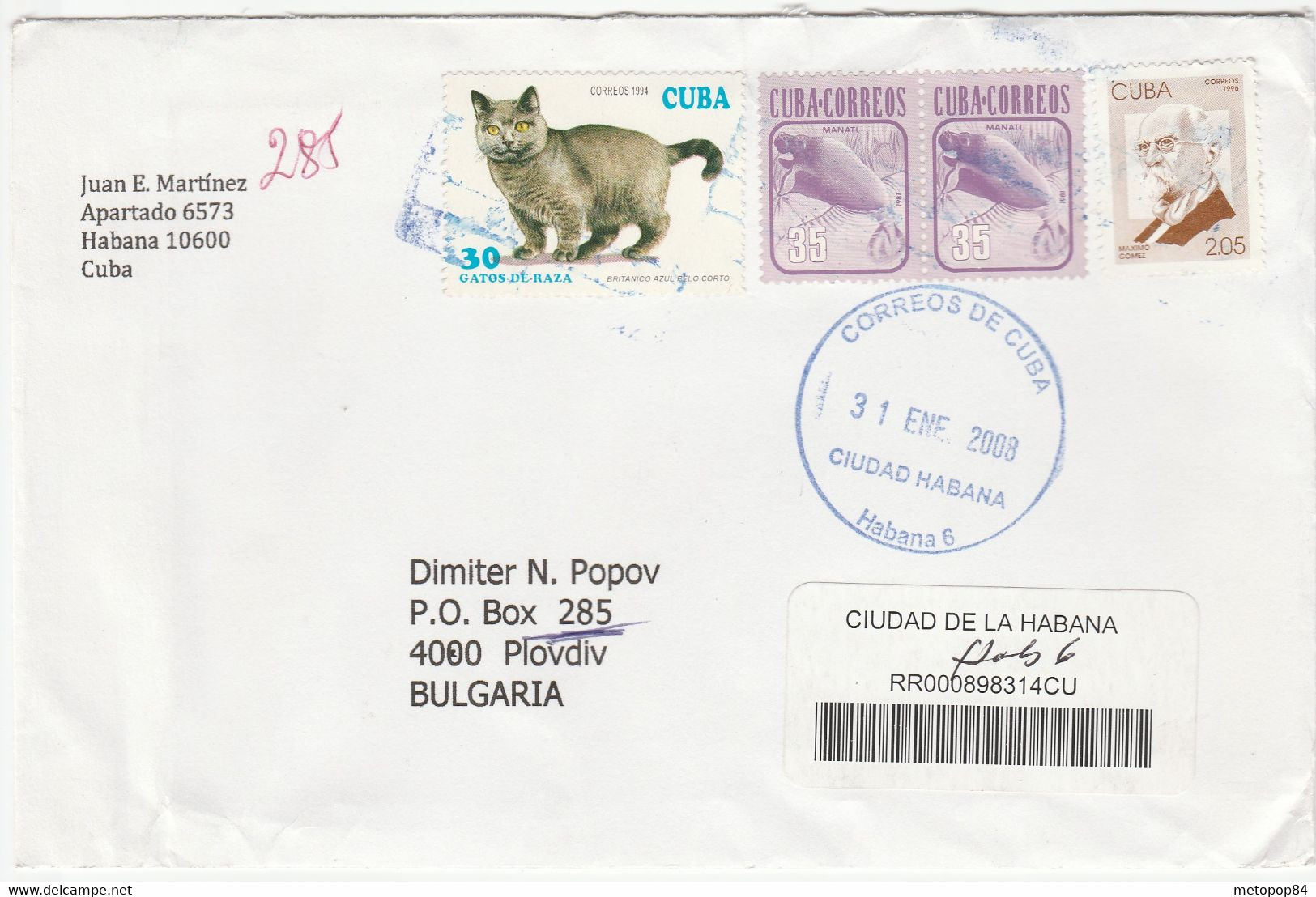 Cuba Postally Used Cover - Storia Postale