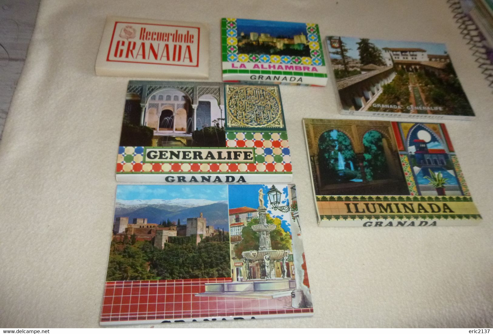 LOT DE SIX CARNETS DEPLIANT  DE GRANADA (ESPAGNE) - 5 - 99 Cartes