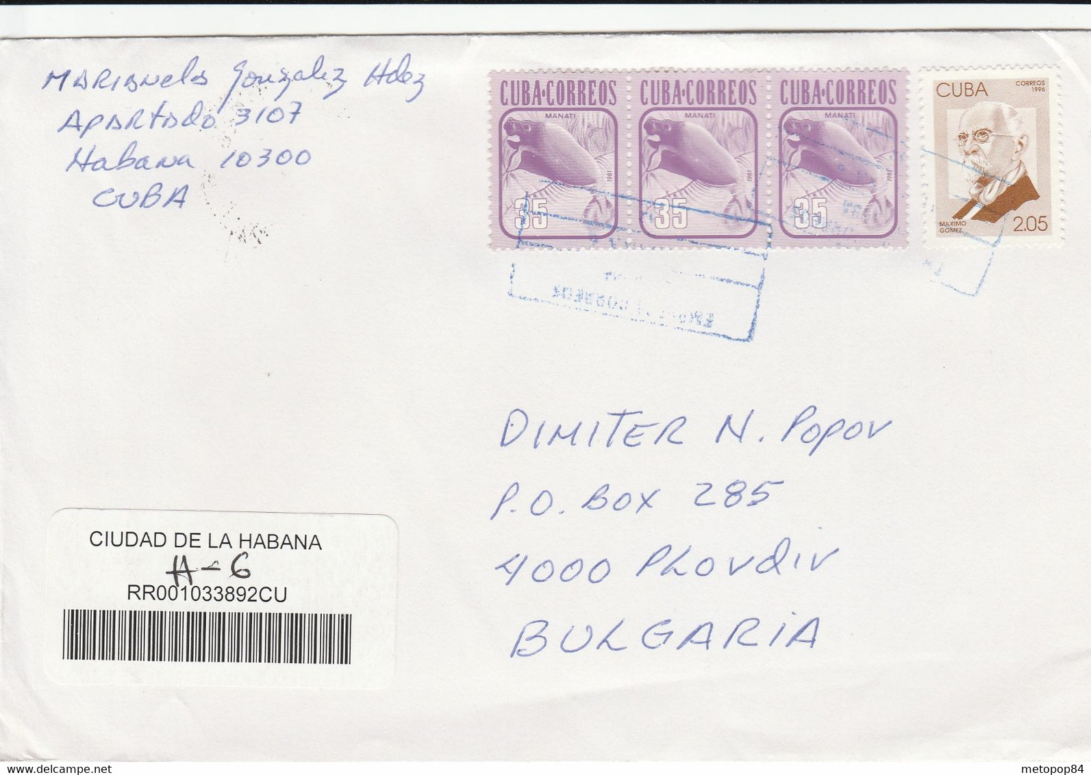 Cuba Postally Used Cover - Covers & Documents