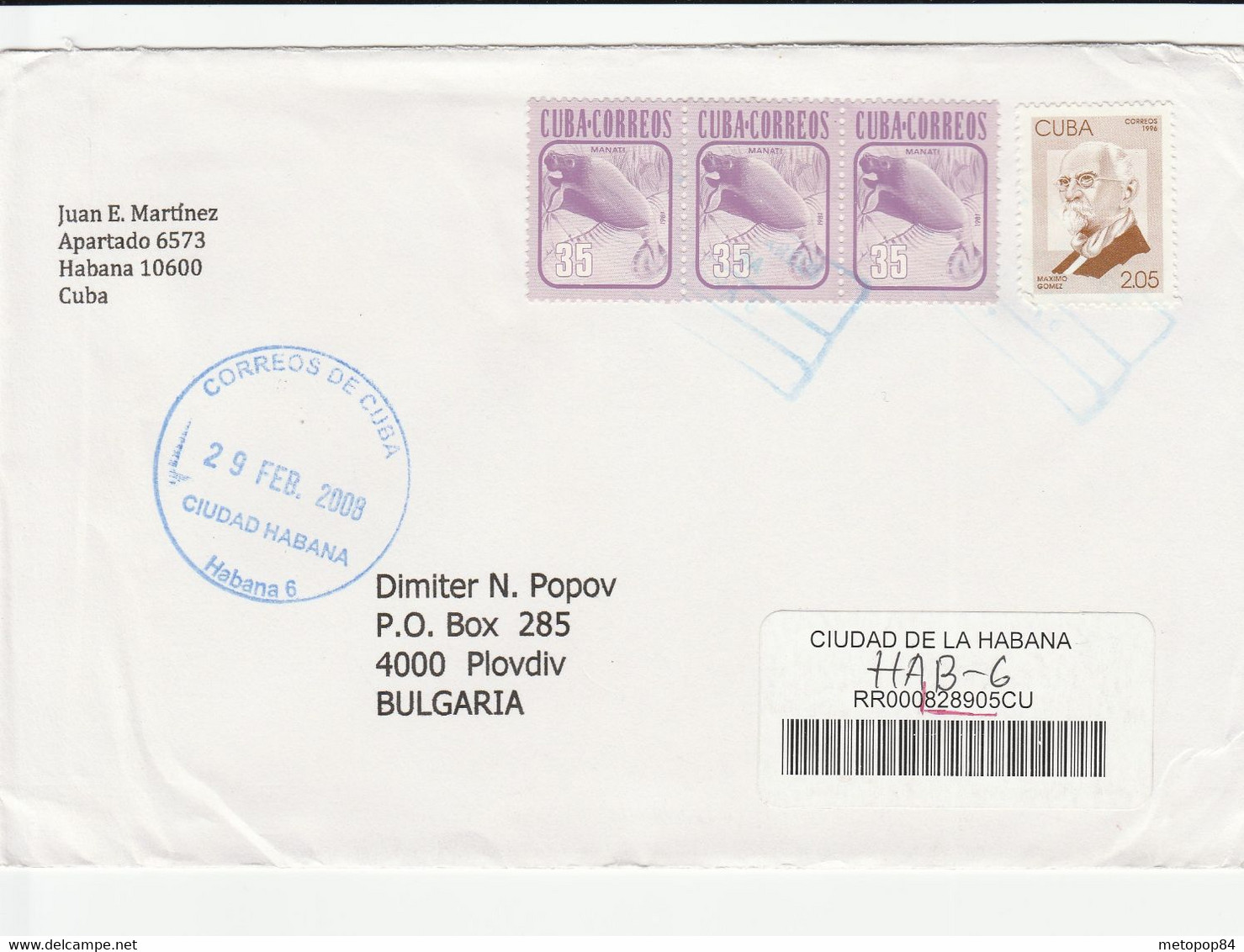 Cuba Postally Used Cover - Covers & Documents