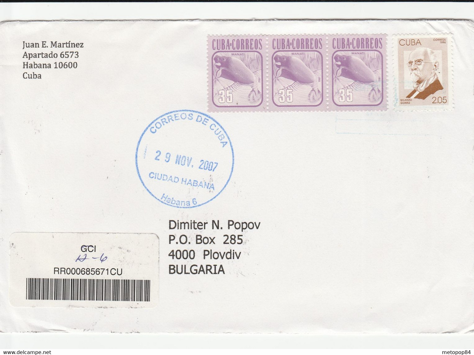 Cuba Postally Used Cover - Covers & Documents