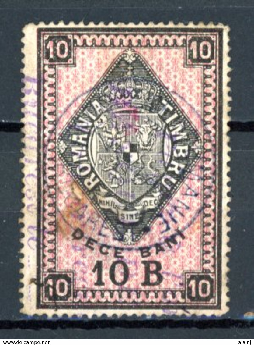 Roumanie   Y&T   Revenue Stamp   Obl.  ---    10 Bani  --  1878 / 1902  --  Bel état. - Fiscaux