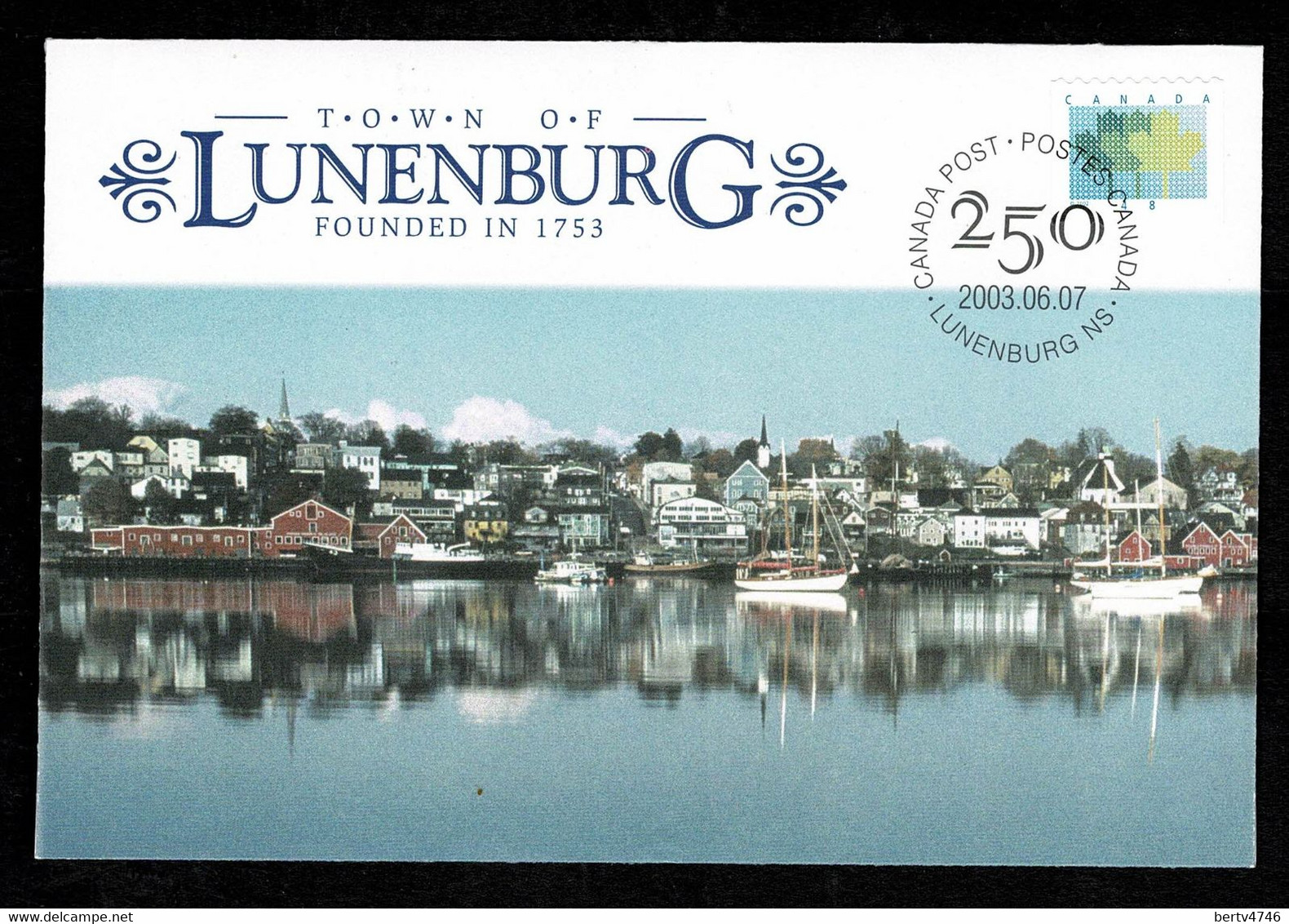 Canada 2003 -  Souvenir Cover - Town Of Lunenburg - Founded In 1753 - Commemorativi