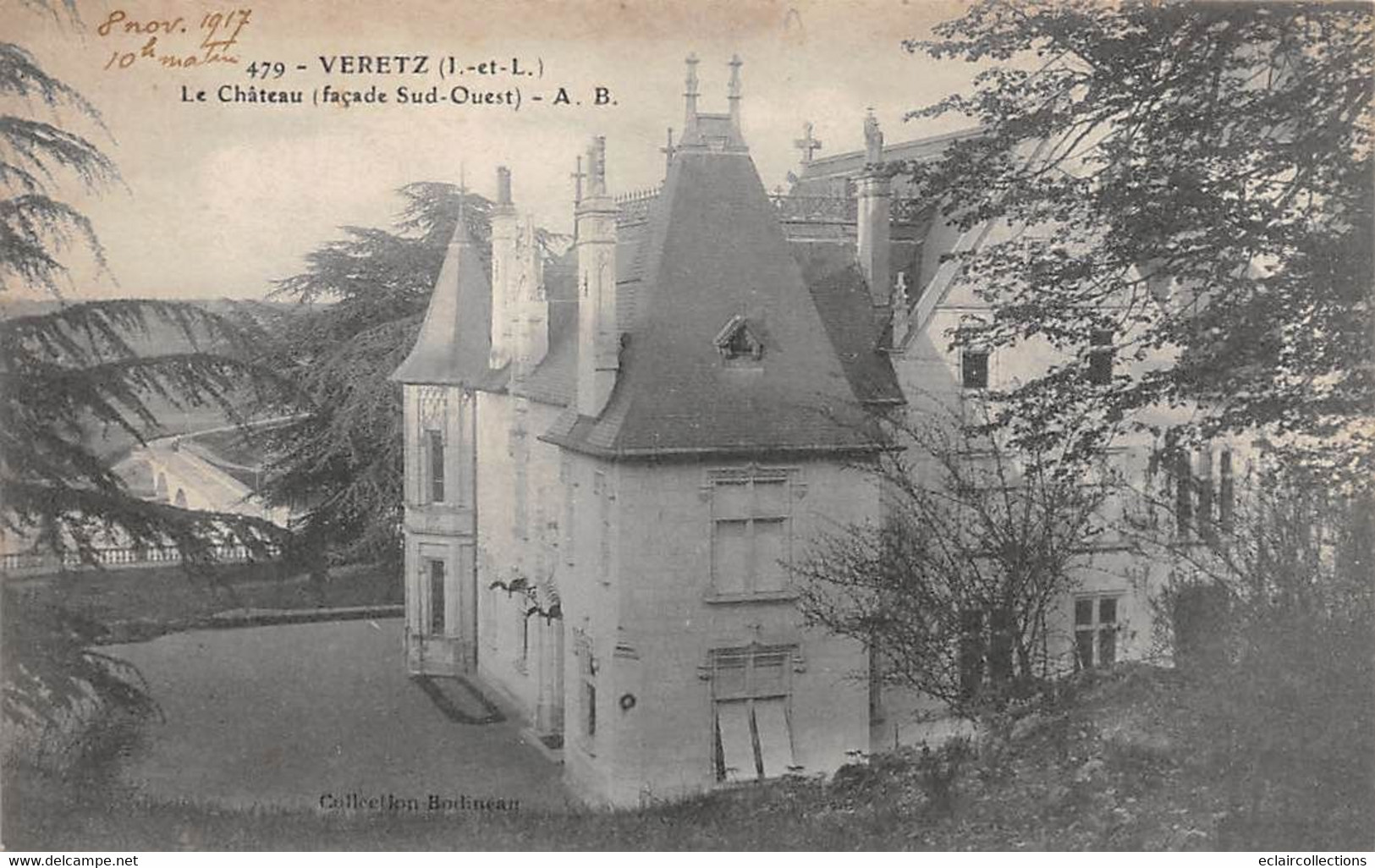 Veretz         37             Le Château   Façade Sud Ouest     (voir Scan) - Autres & Non Classés