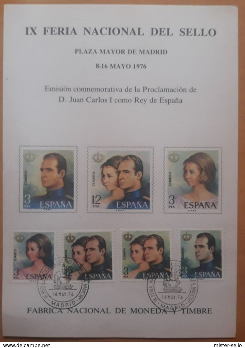 ESPAÑA 1976 FERIA NACIONAL DEL SELLO. - Commemorative Panes