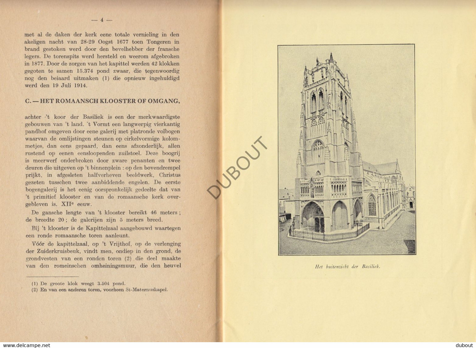 TONGEREN Kunstgebouwen En Merkwaardigheden - Dr Jan Paquay, Pastoor Te Bilsen - 1932 (V486) - Anciens