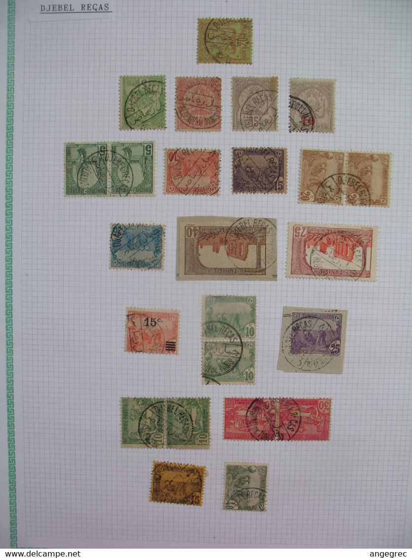 Tunisie Oblitération Bilingue Choisies, Lot De Timbres,   Djebel Reças Voir Scan - Used Stamps