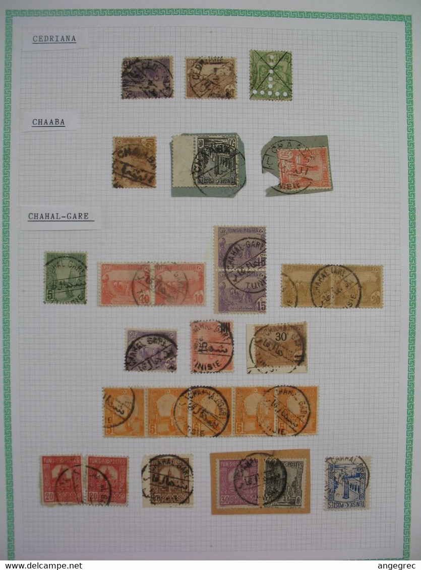 Tunisie Oblitération Bilingue Choisies, Lot De Timbres,   Cedriana Chaaba Chahal Gare  Voir Scan - Used Stamps