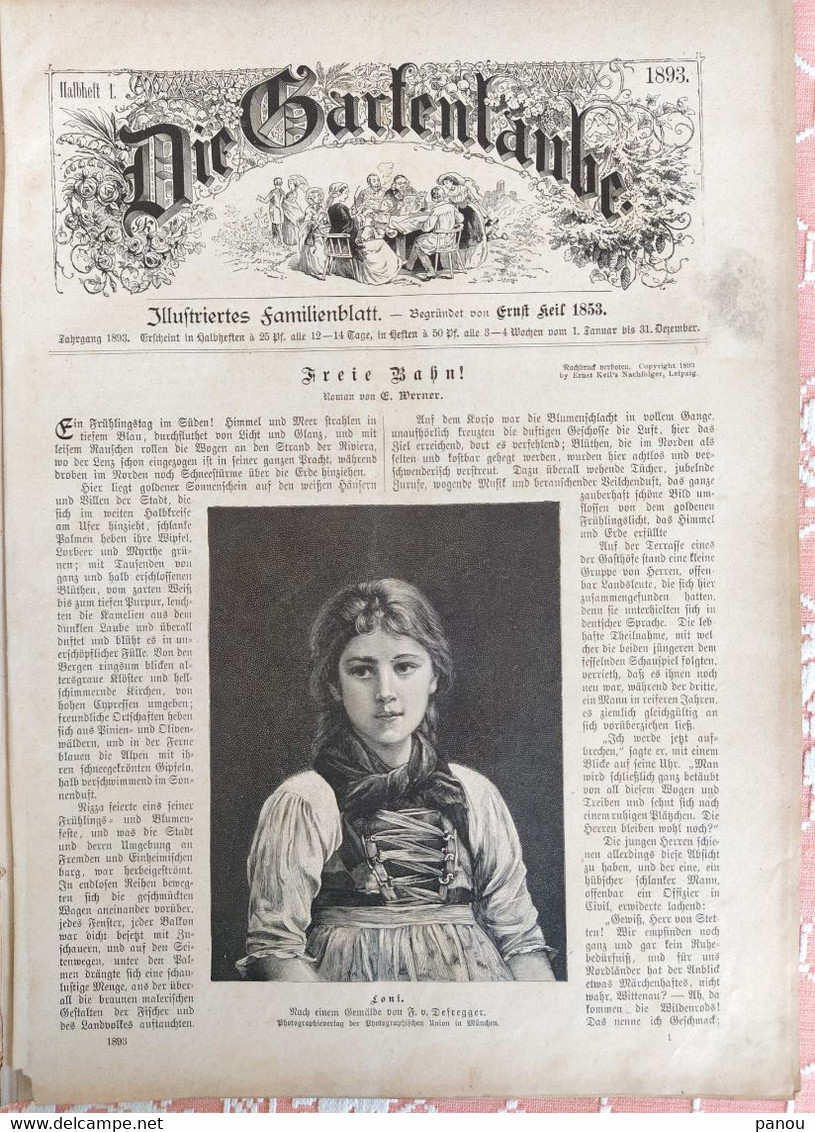 Die Gartenlaube, Illustriertes Familienblatt,1893, Halbheft 1 - Sonstige & Ohne Zuordnung