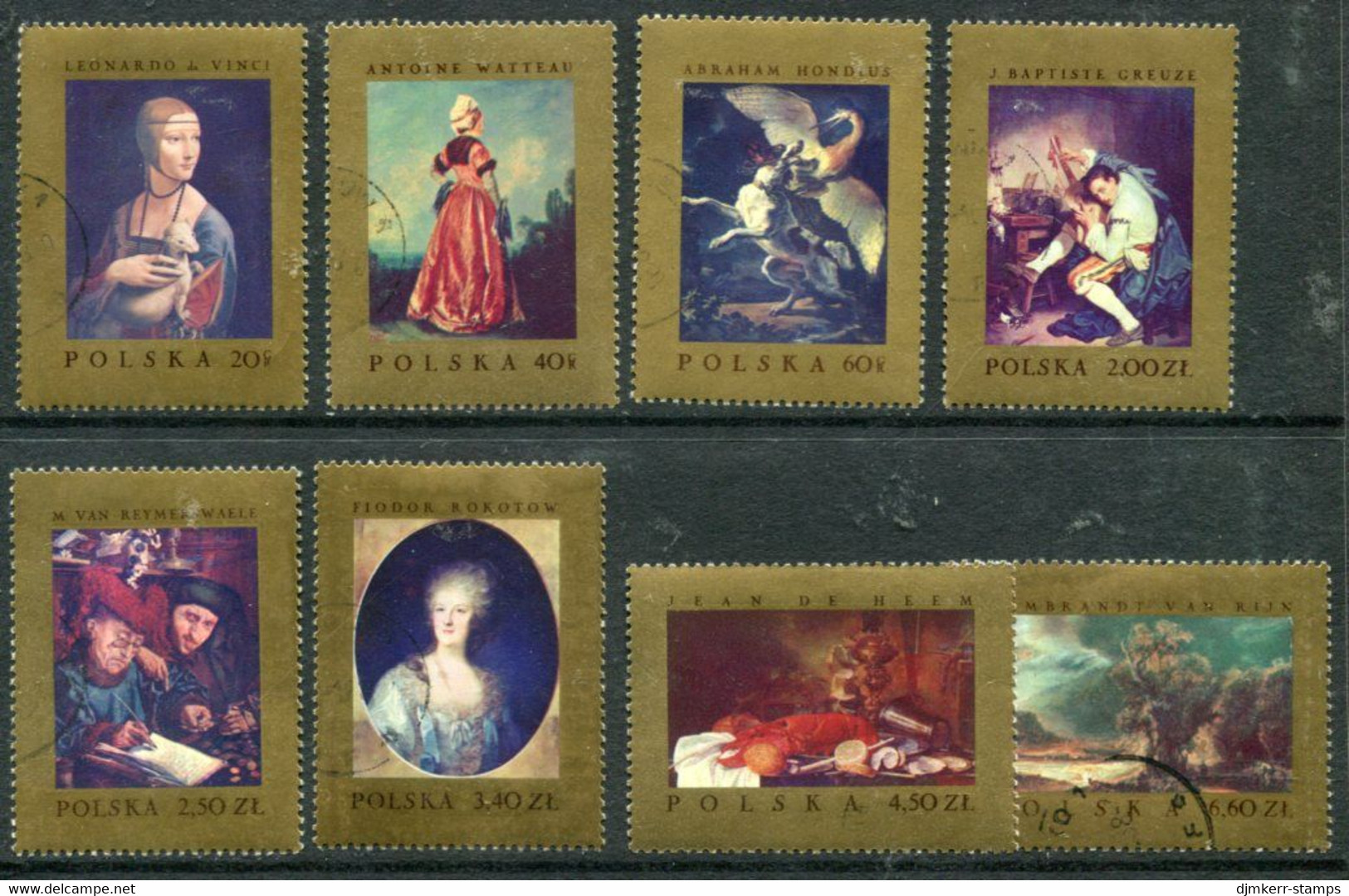 POLAND 1967 National Gallery Paintings  Used.  Michel 1808-15 - Used Stamps