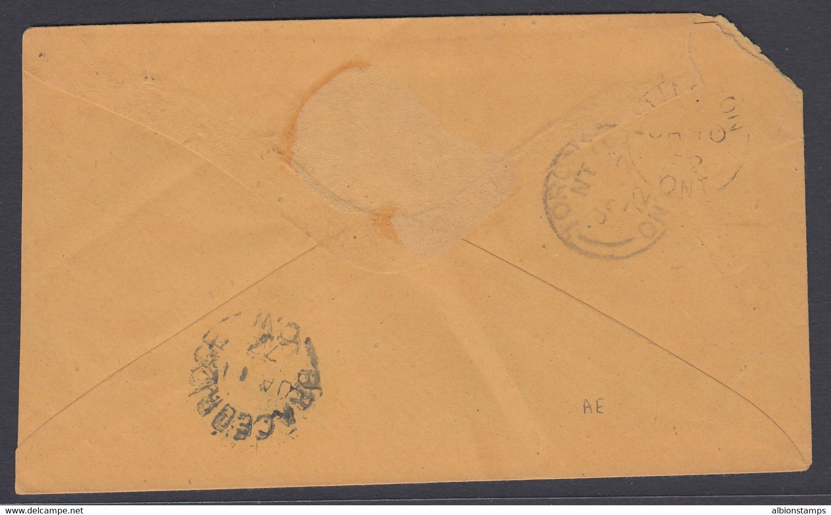 Canada 1872 Stampless Cover, Huntsville Ont, Paid 3 To Toronto - ...-1851 Prephilately