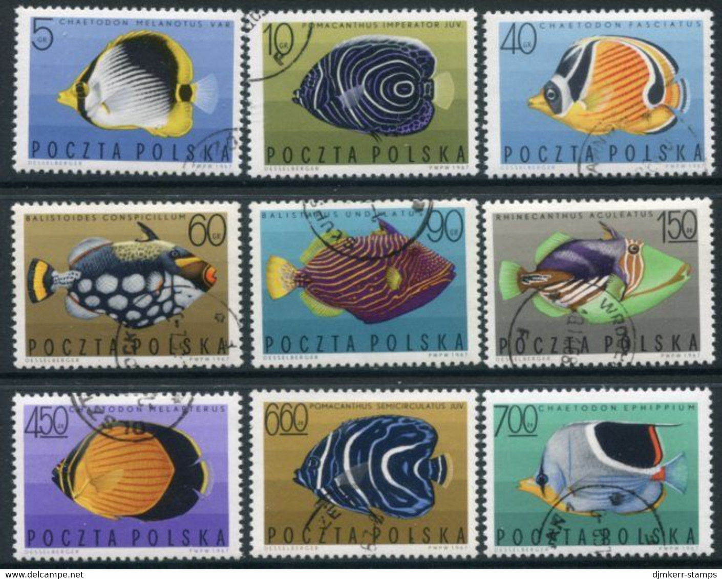 POLAND 1967 Tropical Fish Used.  Michel 1745-6 - Gebruikt