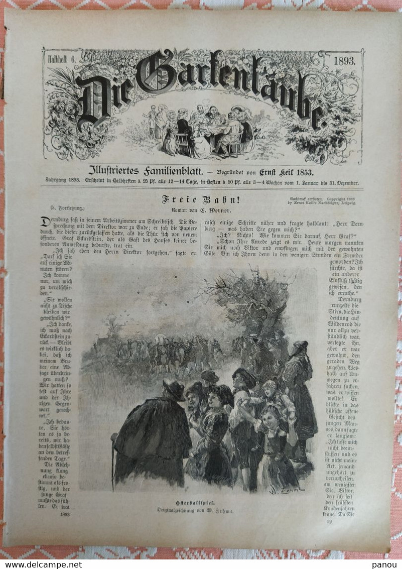 Die Gartenlaube, Illustriertes Familienblatt,1893, Halbheft 6. - Sonstige & Ohne Zuordnung