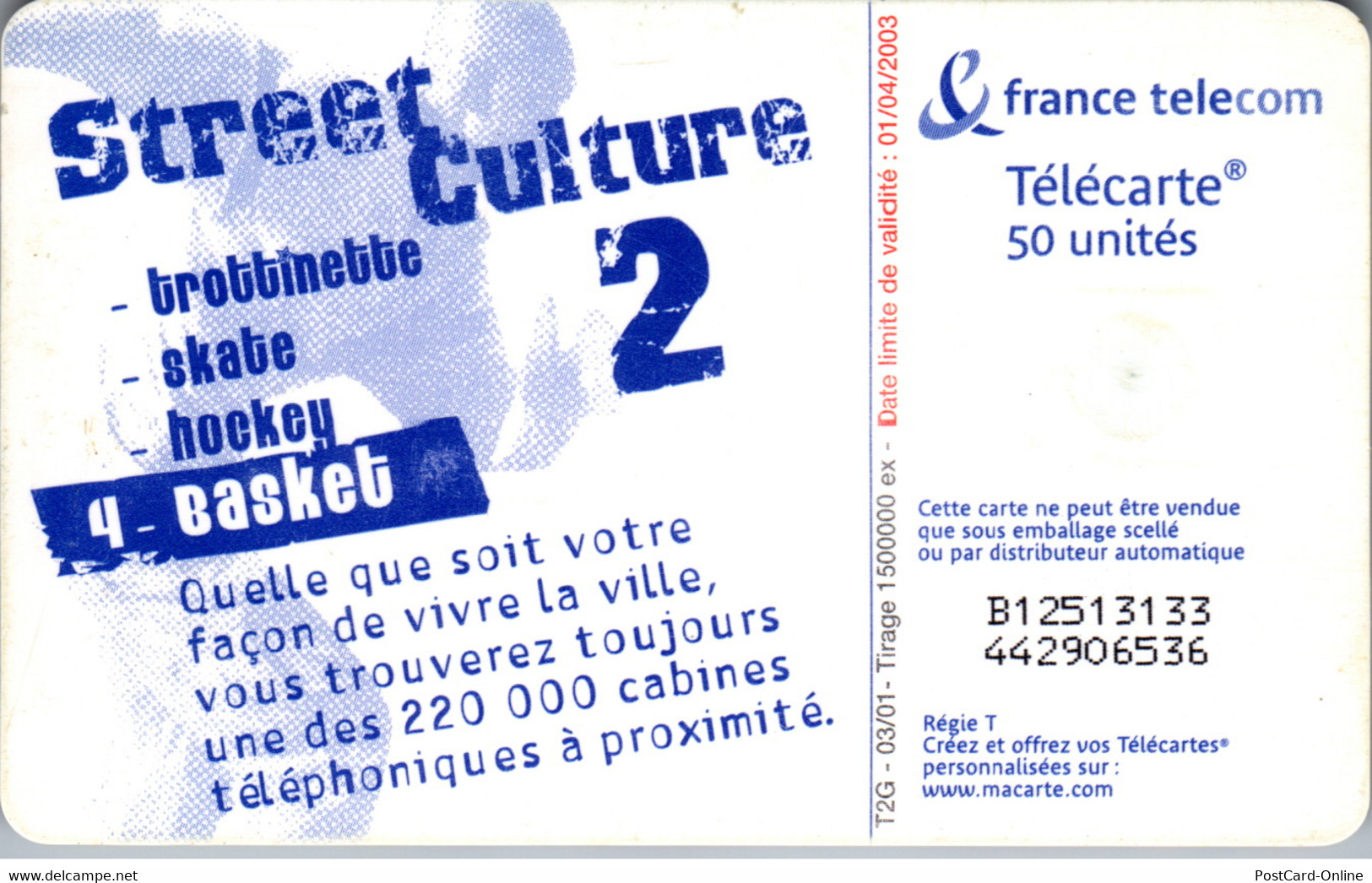 17785 - Frankreich - Street Culture 2 , 4 - Basket - 2001