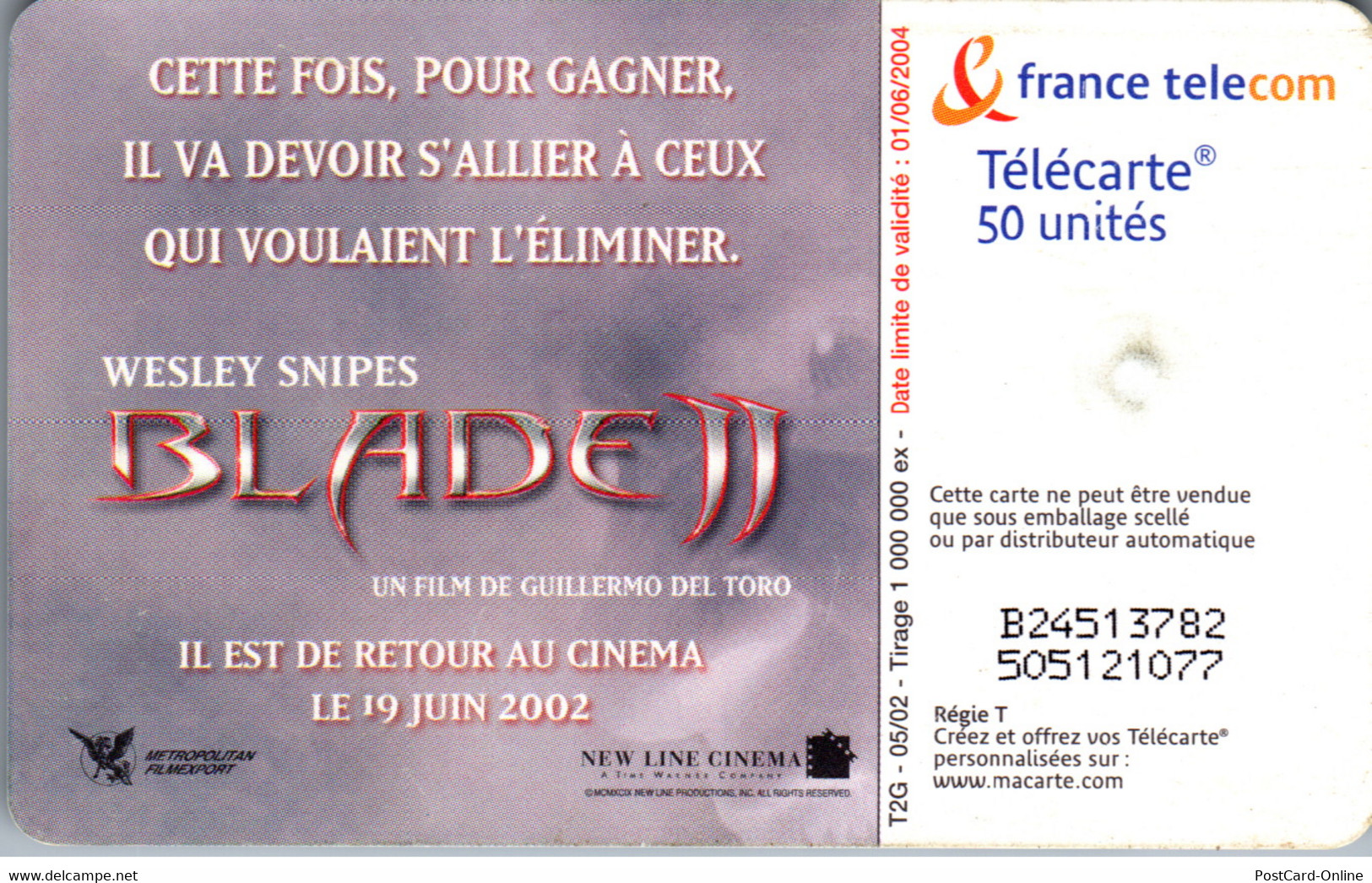 17789 - Frankreich - Wesley Snipes Blade II , Cinema - 2002