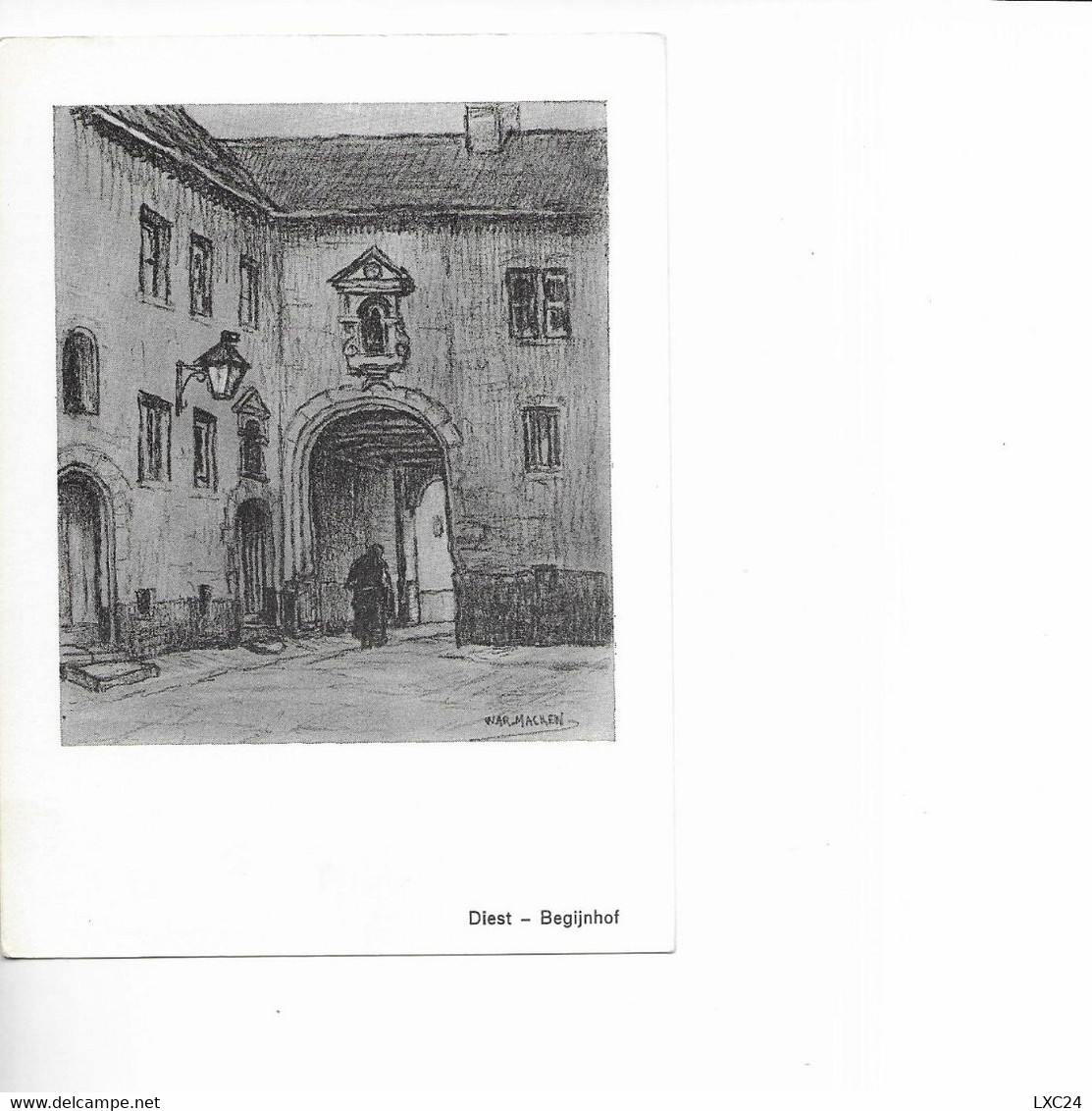 DIEST. BEGIJNHOF. 8 KRAAIENNESTPOORT. NAAR TEKENING VAN WAR MACKEN. - Diest