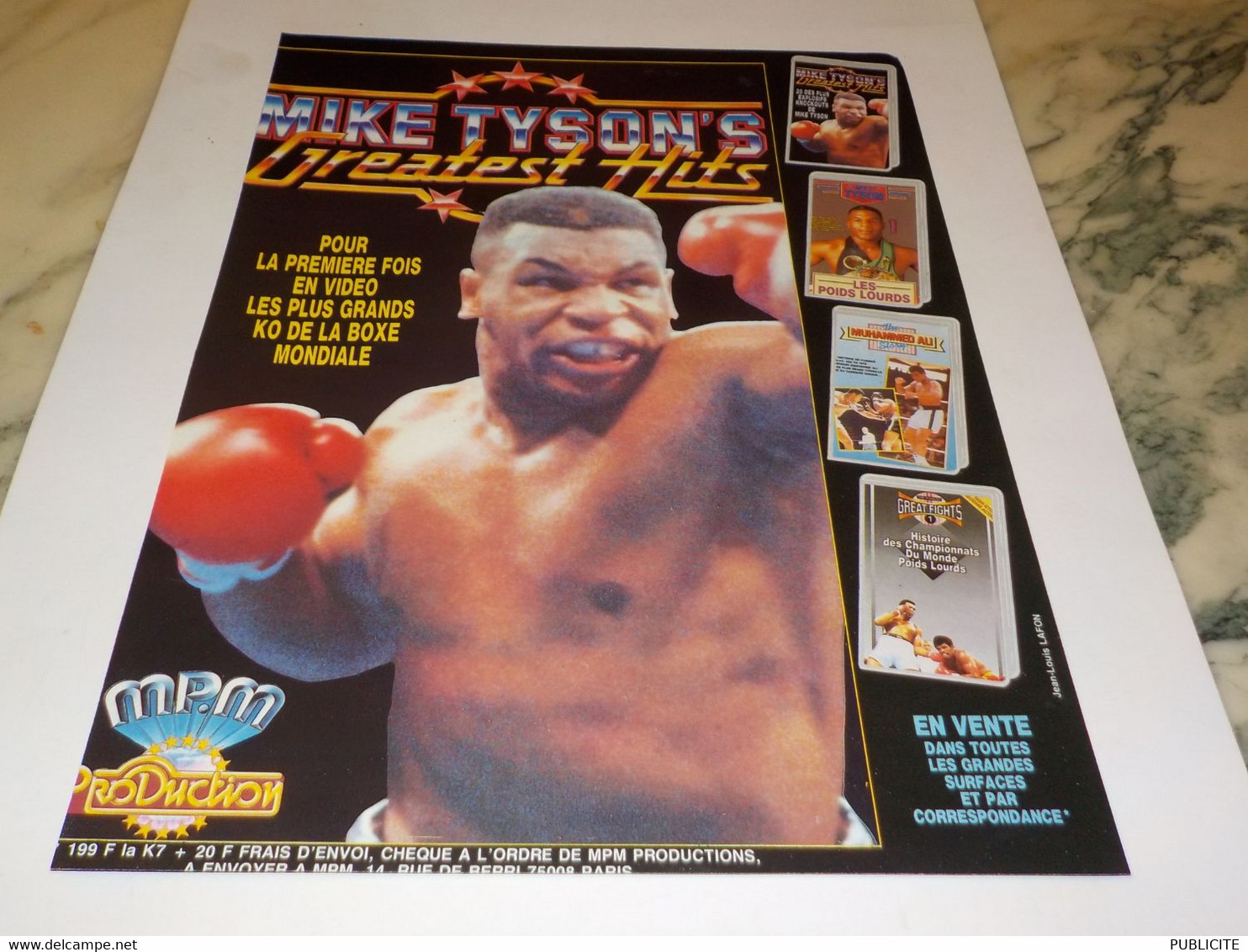 ANCIENNE PUBLICITE MIKE TYSON S 1990 - Andere & Zonder Classificatie