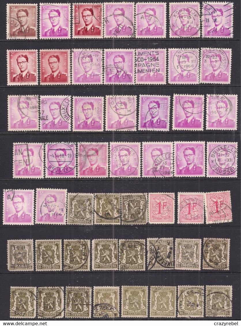 Belgium Selection Of 52 Used Stamps  ( J670 ) - Collections