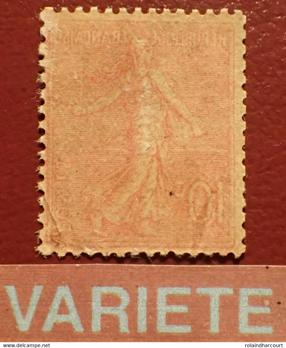 R1300/147 - 1903 - TYPE SEMEUSE LIGNEE - N°129 NEUF* - VARIETE ➤➤➤ Impression RECTO VERSO - Unused Stamps