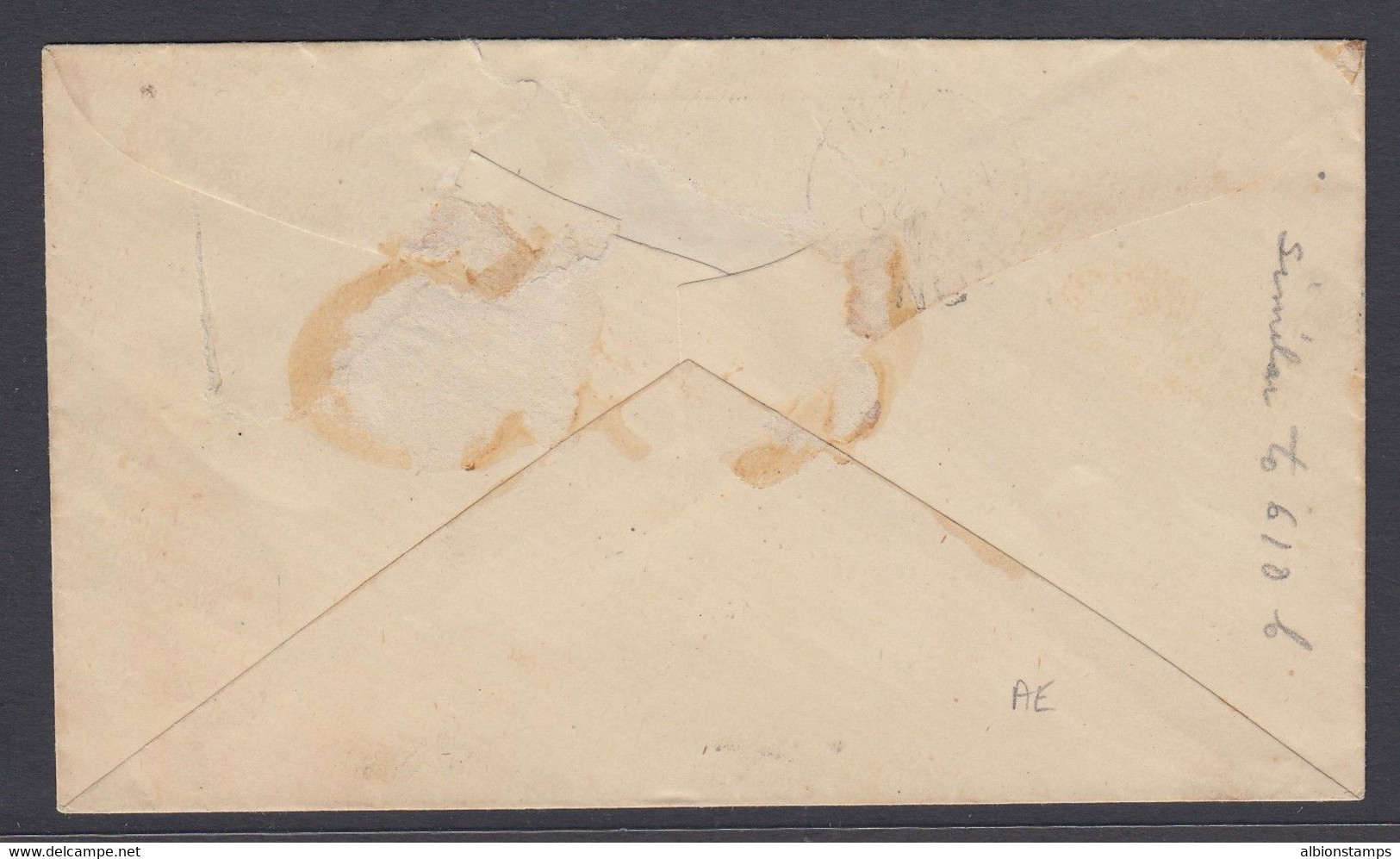 Canada 1868 Stampless Cover, Peterborg With "5" To Toronto - ...-1851 Préphilatélie