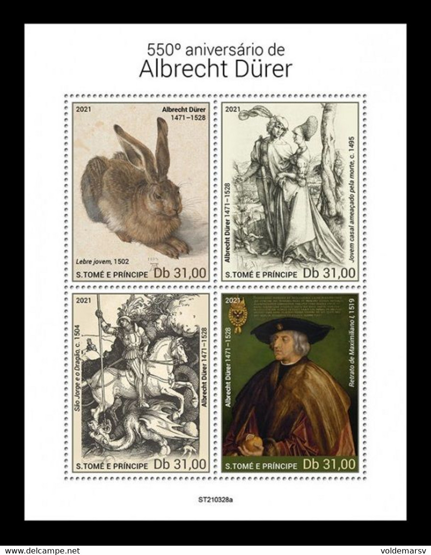 Sao Tome And Principe 2021 Mih. 9813/16 Paintings Of Albrecht Dürer MNH ** - Sao Tome Et Principe