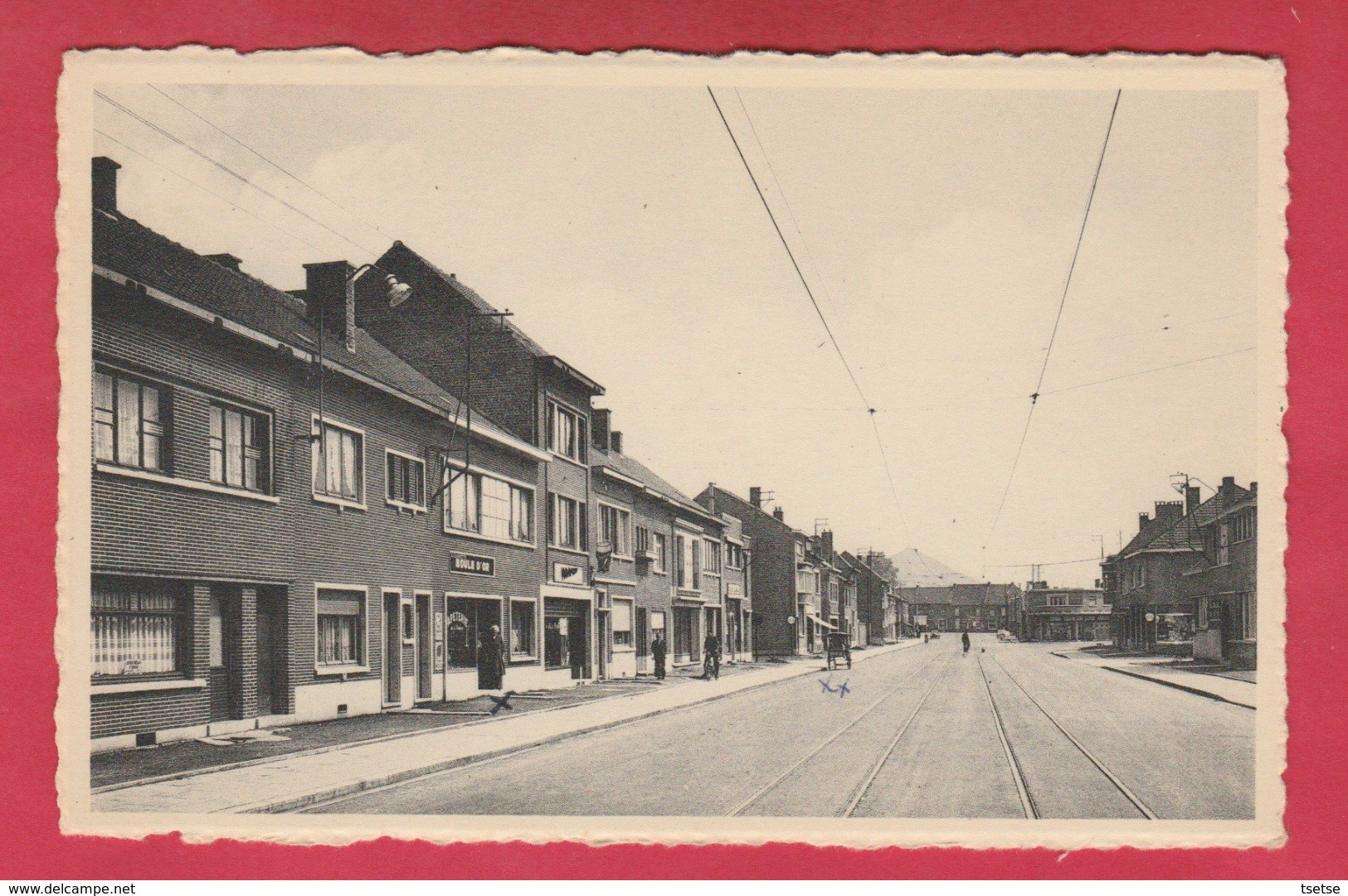 Hornu- Rue De La Fontaine Vue Vers Quatre-Pavés - 1950 ( Voir Verso ) - Boussu