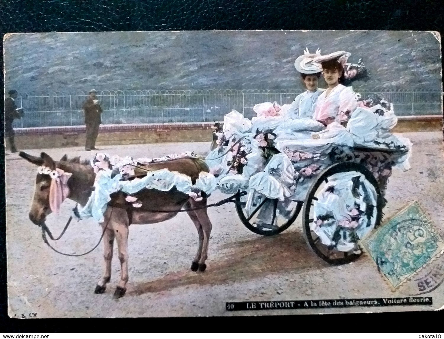 76 ,le Tréport , à La Fête Des Baigneurs  ,voiture Fleurie ...1906 - Le Treport