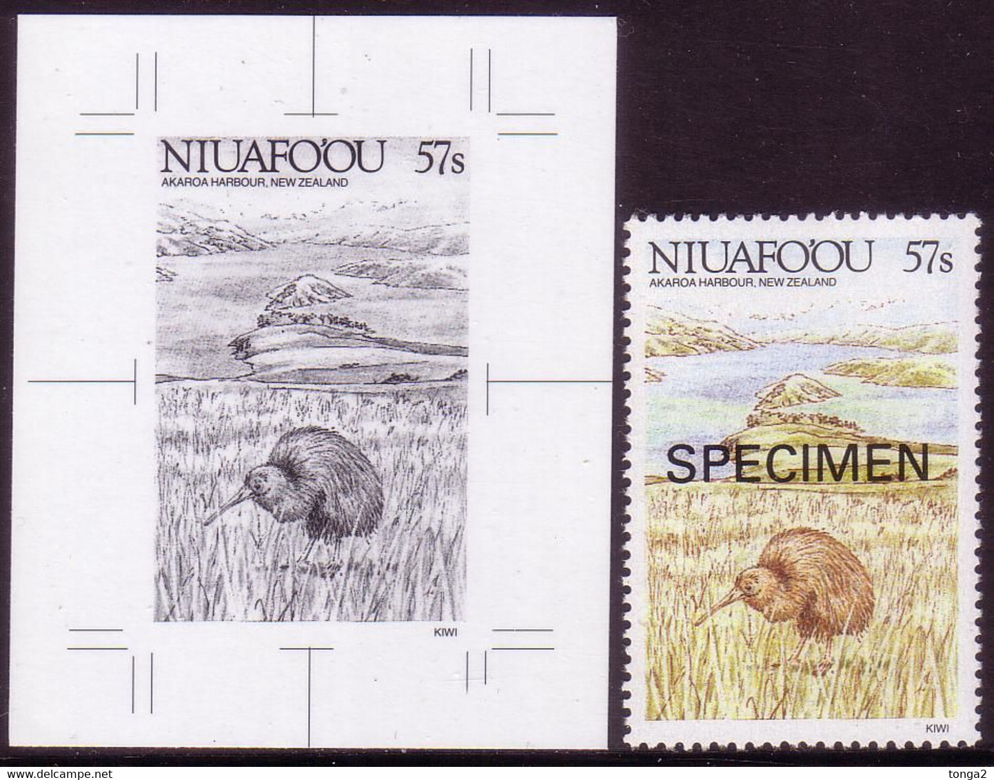 Tonga Niuafo'ou 1988 Proof In Black & White + Specimen - Kiwi - Read Description - Kiwi's