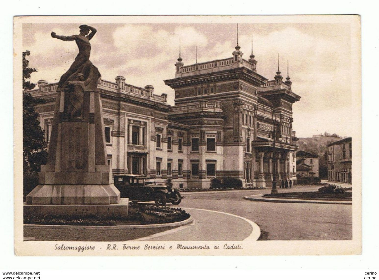 SALSOMAGGIORE:  R.R. TERME  BERZIERI  E  MONUMENTO  AI  CADUTI  -  FOTO  -  FG - Parma