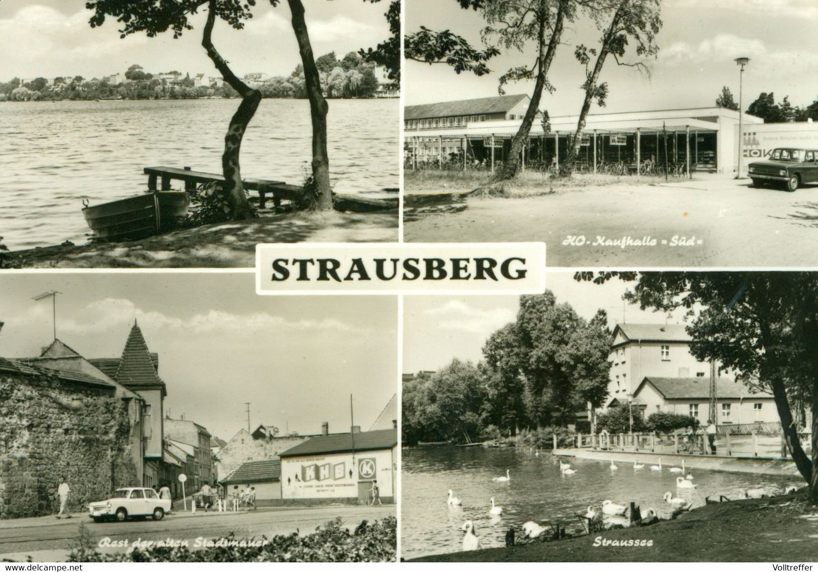 DDR Mehrbild AK Um 1973 Strausberg In Brandenburg Mit HO Kaufhalle Süd, Stadtmauer U.a. - Strausberg