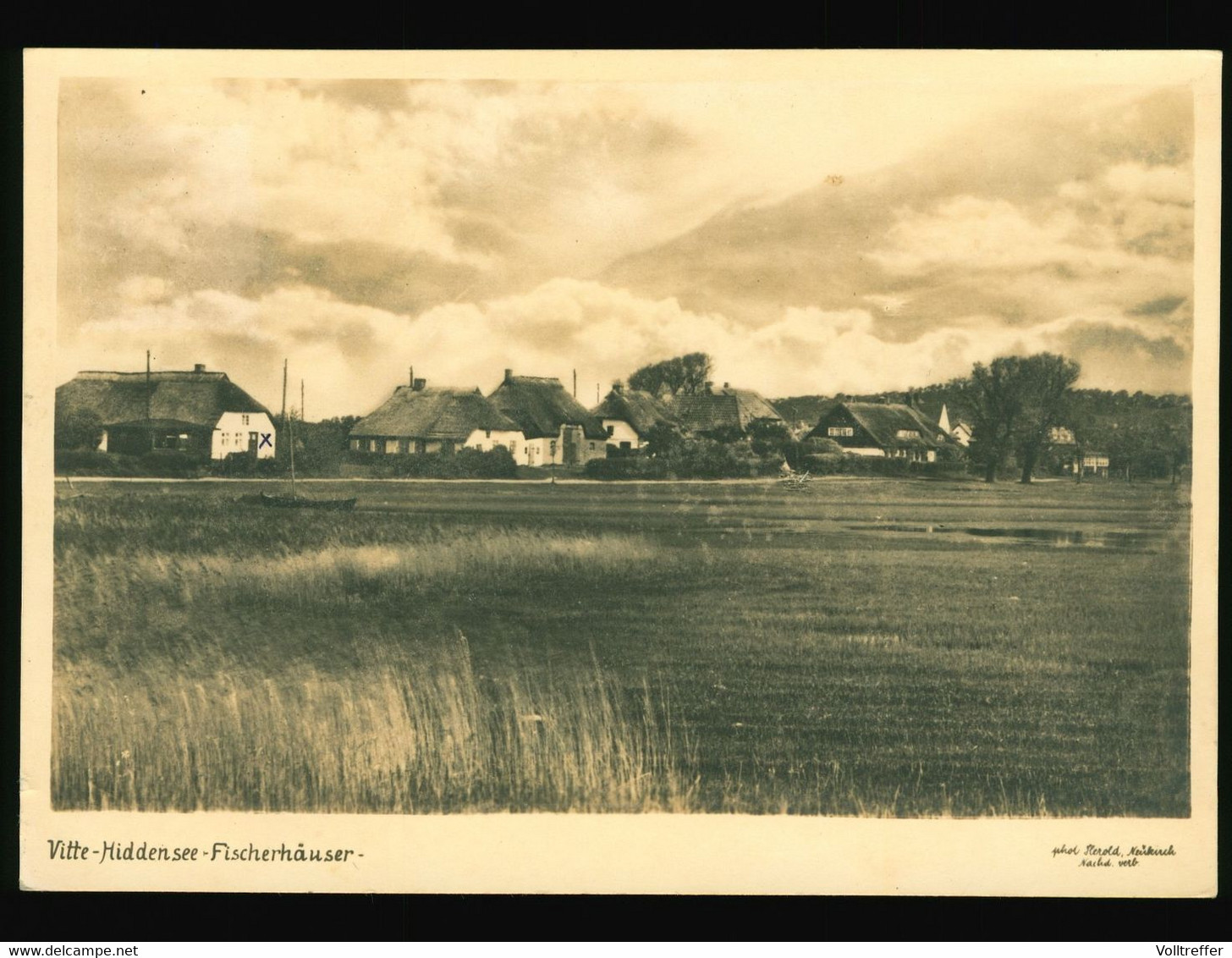 DDR AK Um 1955 Vitte Hiddensee Fischerhäuser, Photo Herold, Neukirch - Hiddensee