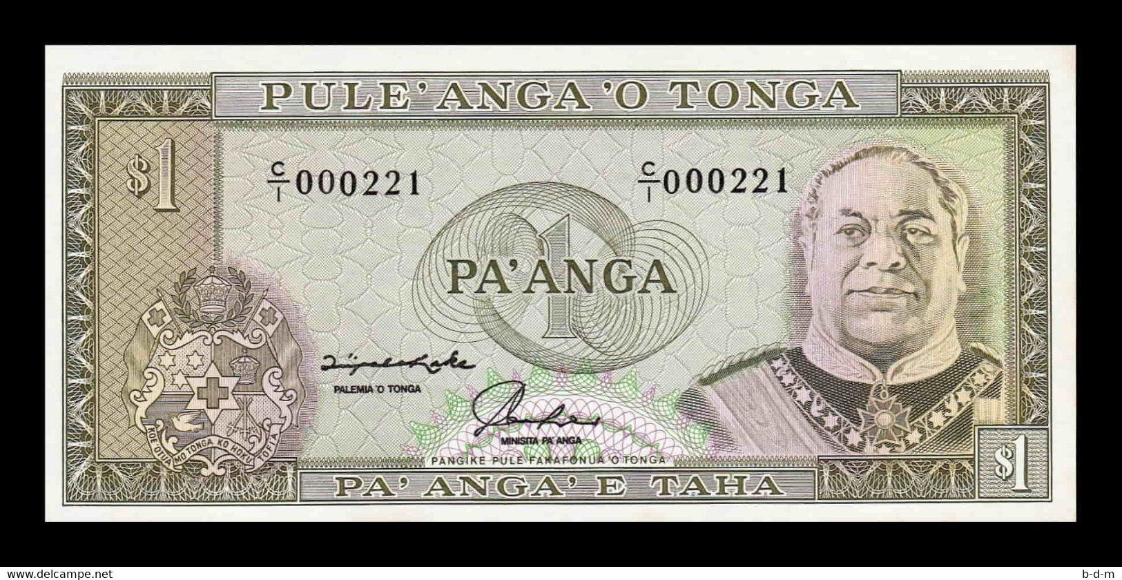 Tonga 1 Pa`anga 1992 - 1995 Pick 25 Low Serial SC UNC - Tonga
