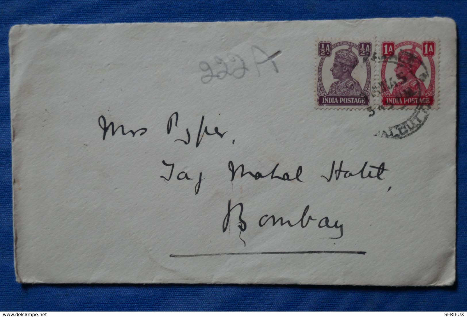 AC11 INDIA BELLE LETTRE  1945  POUR BOMBAY + ++ +AFFRANCH. INTERESSANT - Storia Postale