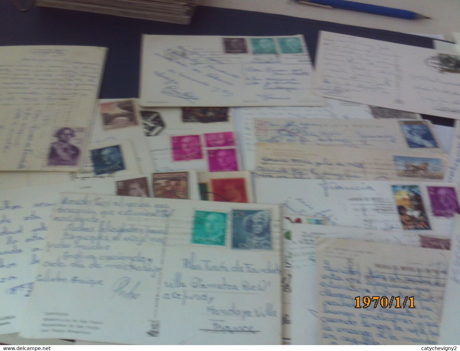 CPA CPSM LOT DE 33 CARTES POSTALES ESPAGNE TOUTES AVEC JOLIS TIMBRES  A SAISIR - 5 - 99 Cartes