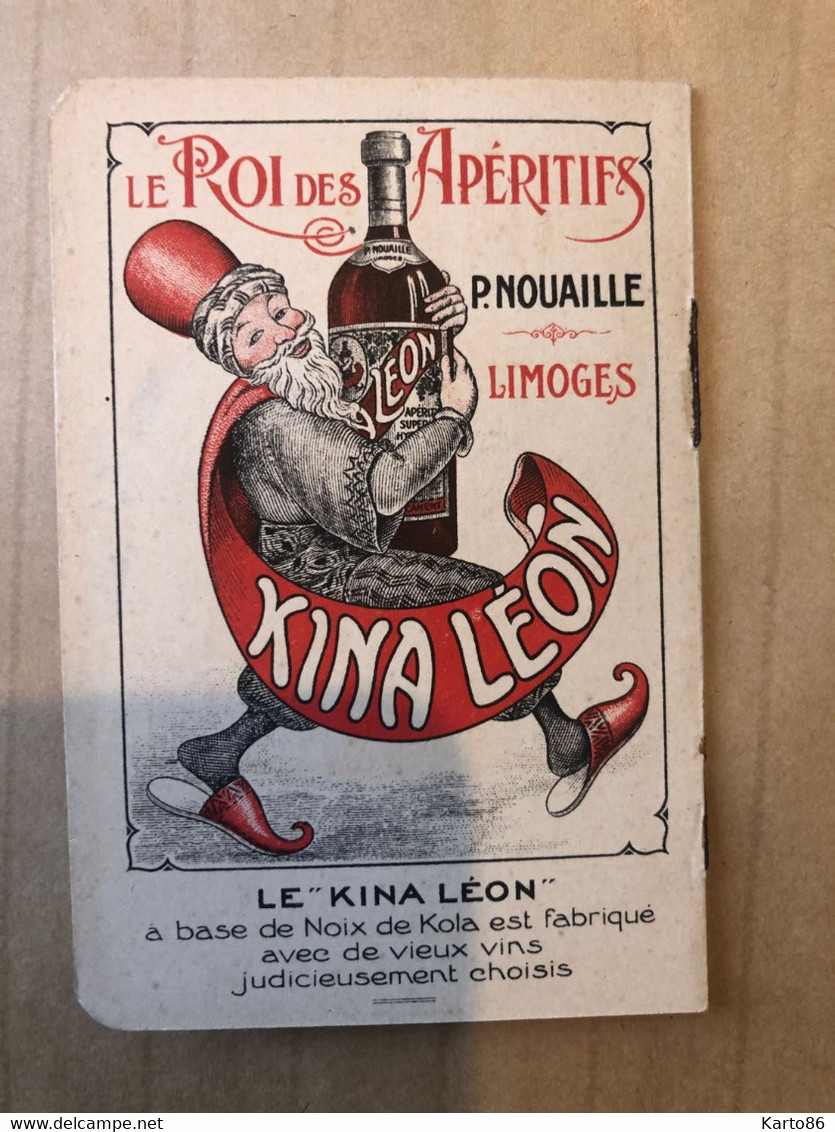 Petit Calendrier Ancien Publicitaire 1933 * KINA LEON Alcool Tonique Apéritif Limoges * Calendar Illustré - Tamaño Pequeño : 1921-40