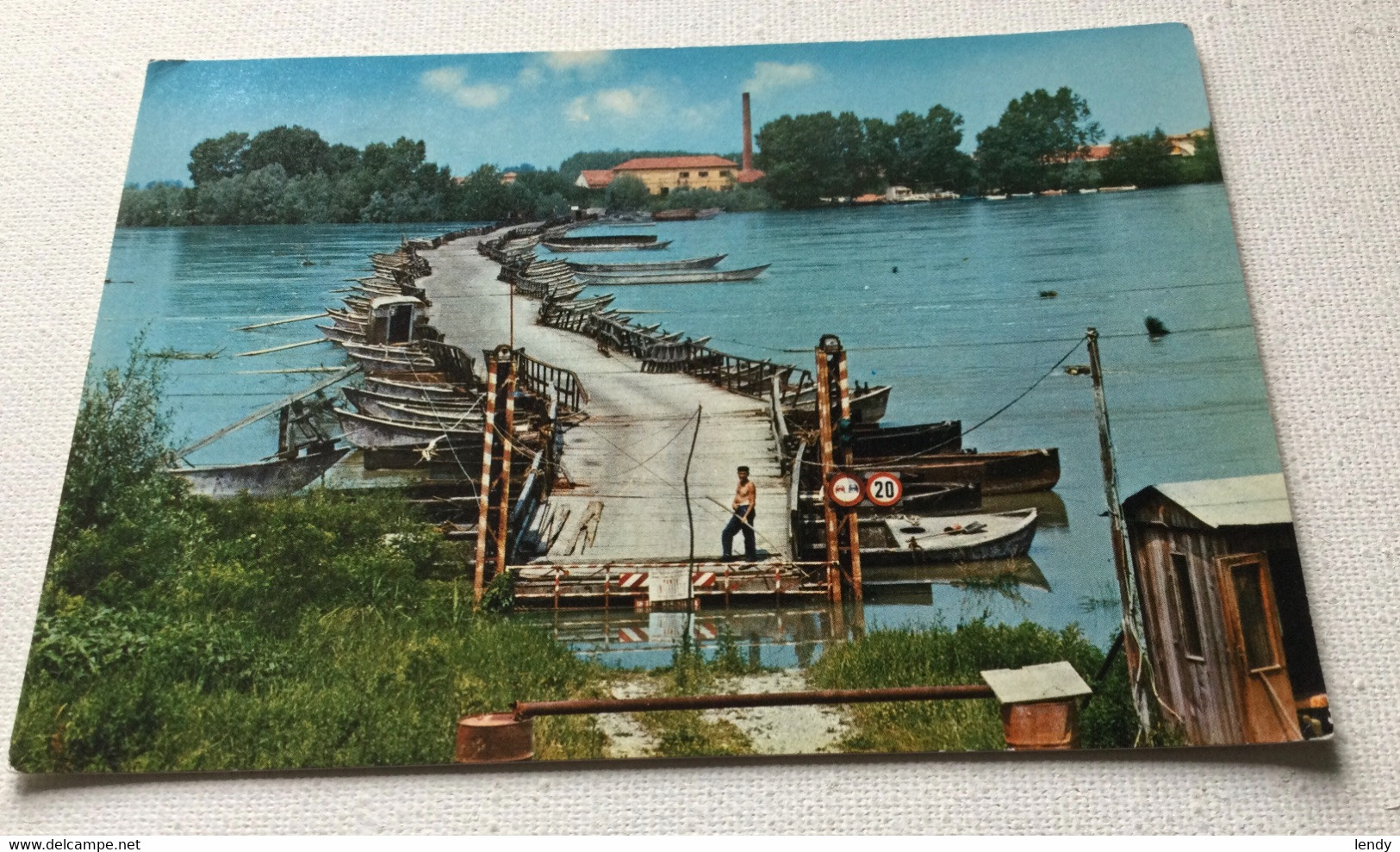 Rovigo Castelmassa Sermide Ponte Di Chiatte Viaggiata - Rovigo