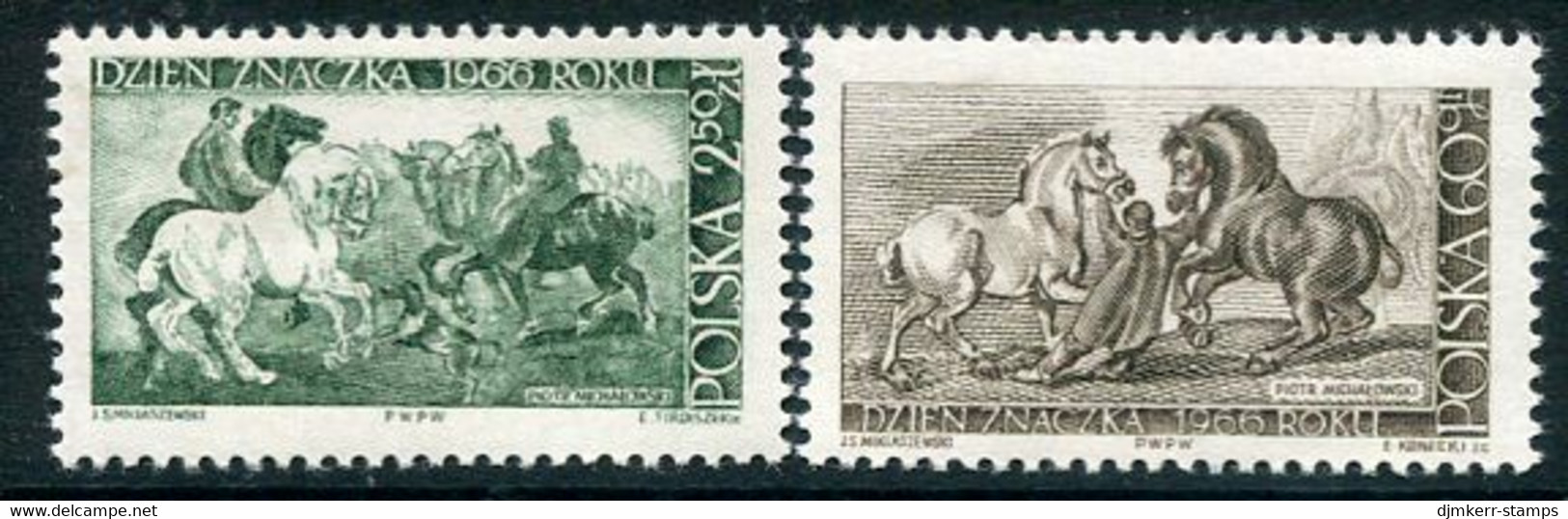 POLAND 1966 Stamp Day MNH / **.  Michel 1715-16 - Unused Stamps